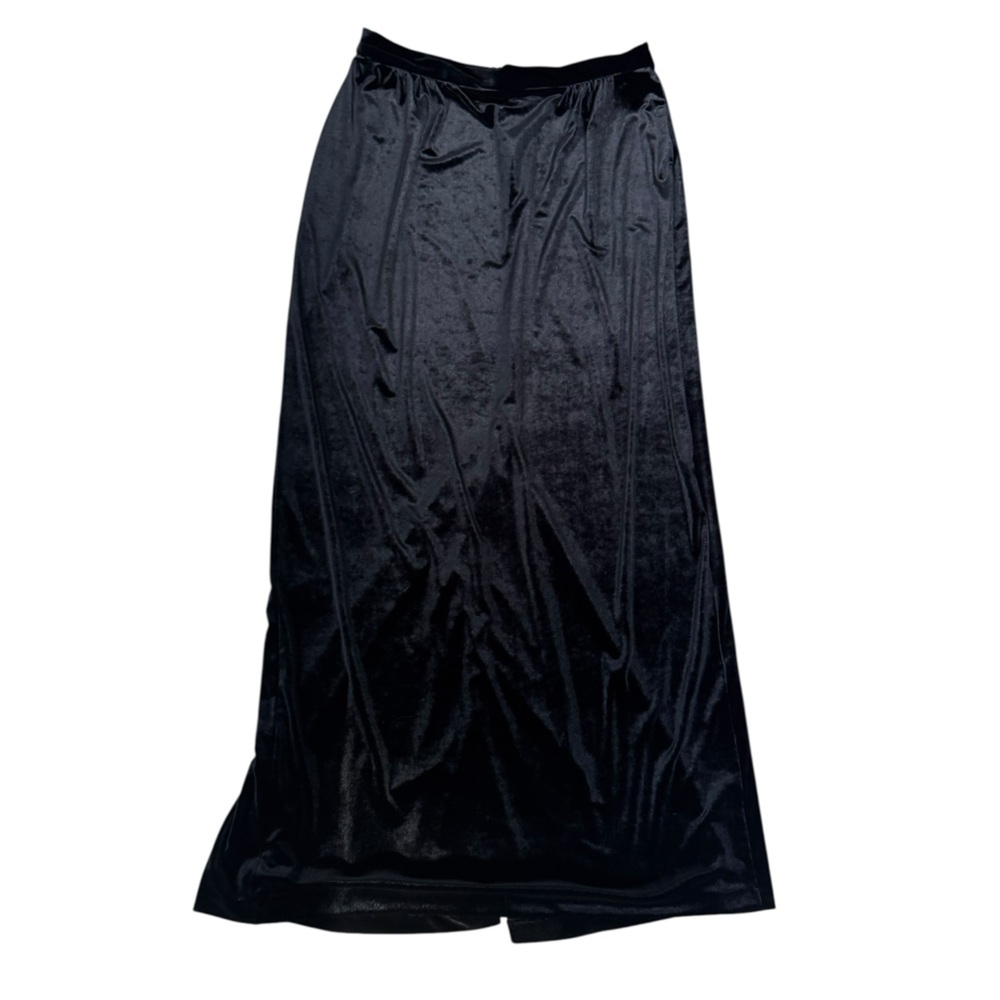 Alex Evenings Black Velvet Maxi Skirt Women’s Sz 14 Formal Evening Gown Skirt 12 - Picture 3 of 6